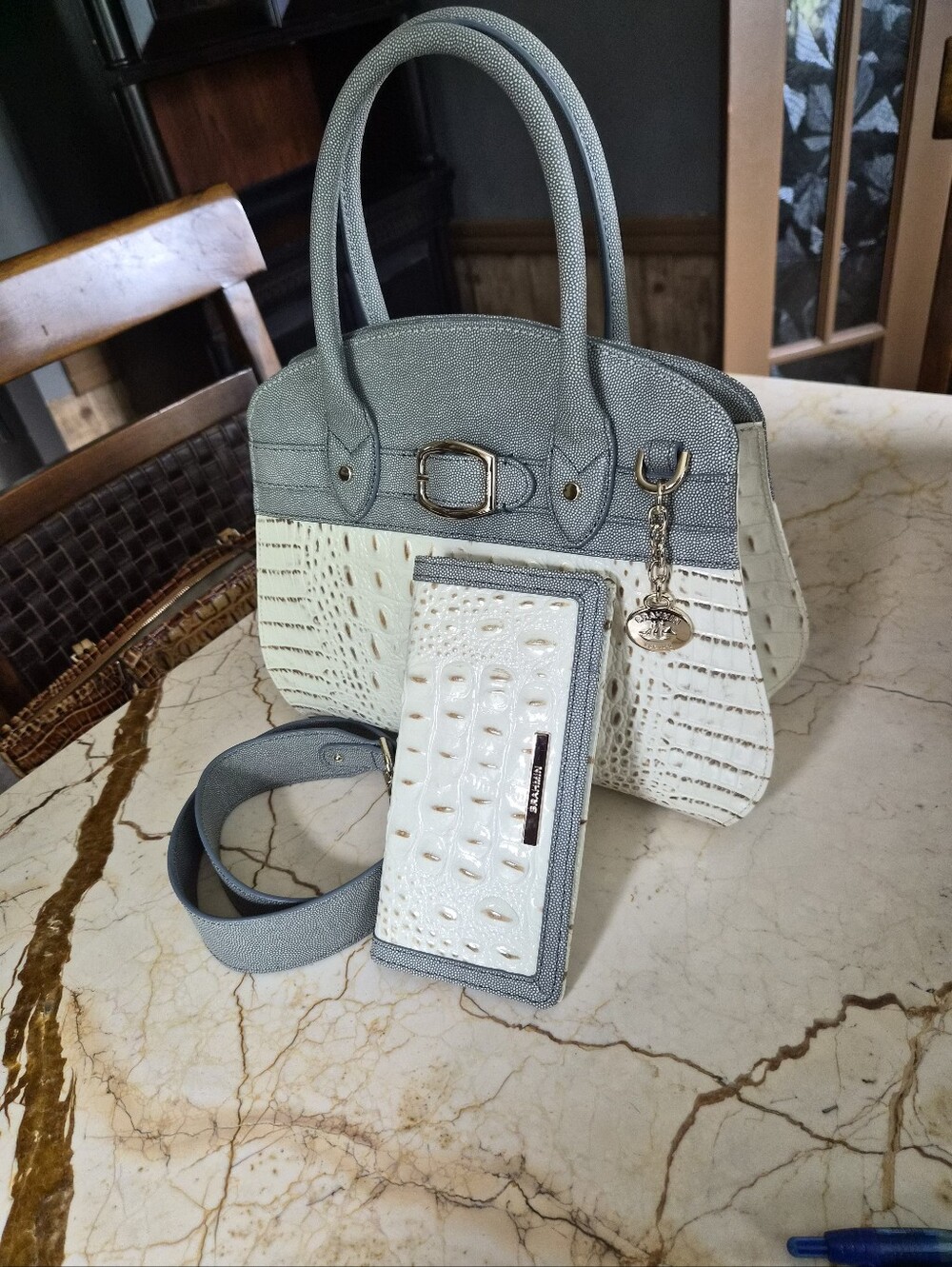 Brahmin Rosetta Handbag And Wallet